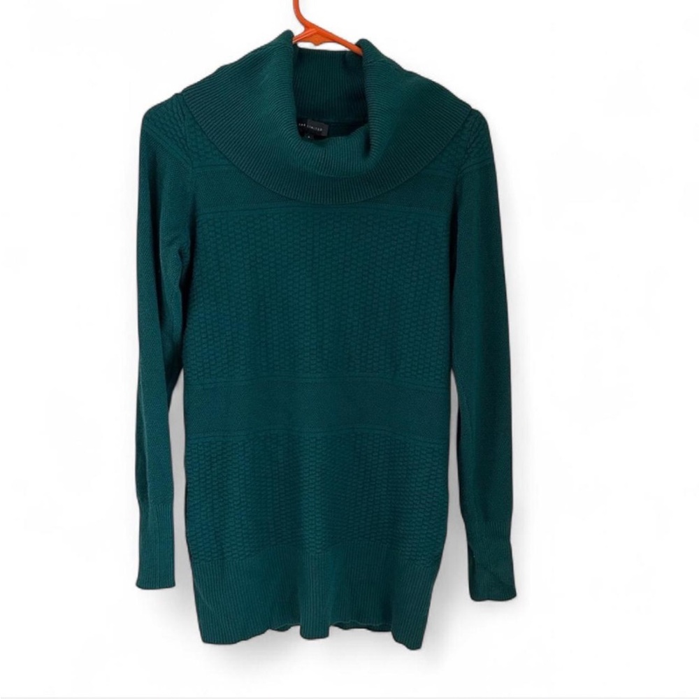 The Limited Teal Turtleneck Tunic Sweater